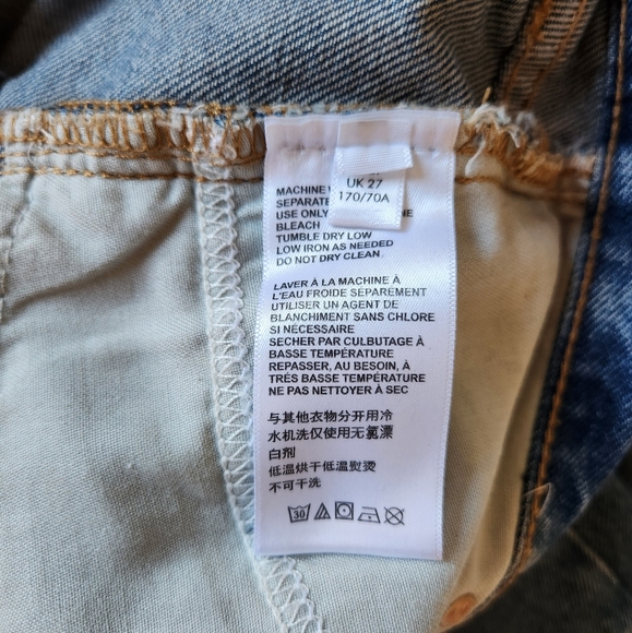 BDG Slim Straight High Rise Jeans, Medium Wash, 27W, 31L - Picture 4 of 8